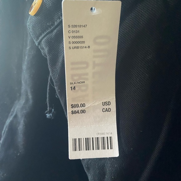 Urban Outfitters Black Denim Romper * NWT - Picture 4 of 7